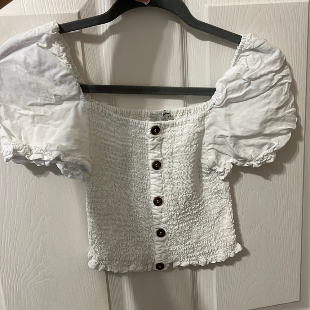 Cropped scrunch shirt